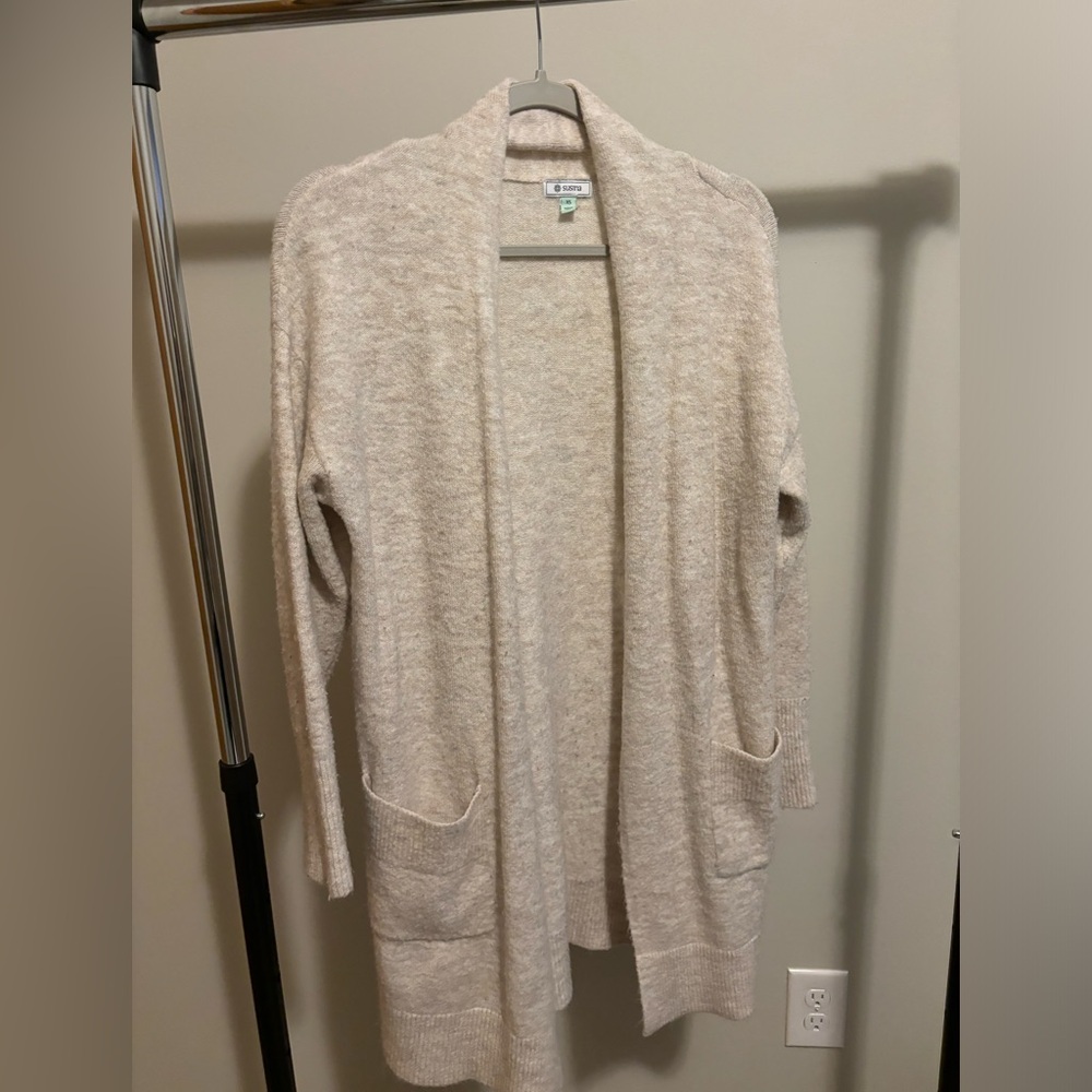 Long Cream Sweater - Size XS